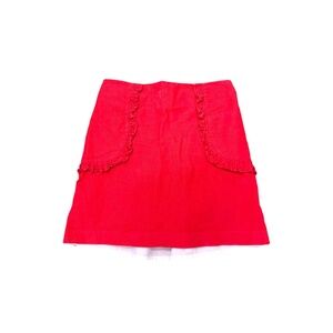 bella bliss Red Corduroy Ruffle Skirt